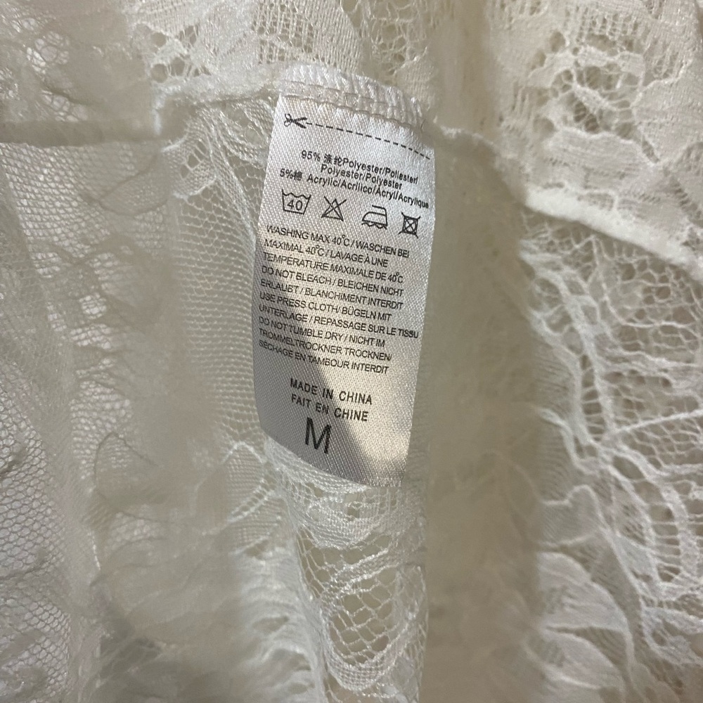 RS Love NWT women’s lace kimono robe babydoll lingerie size medium - Picture 7 of 8